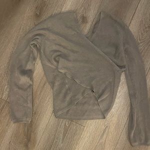 Brown cross back sweater